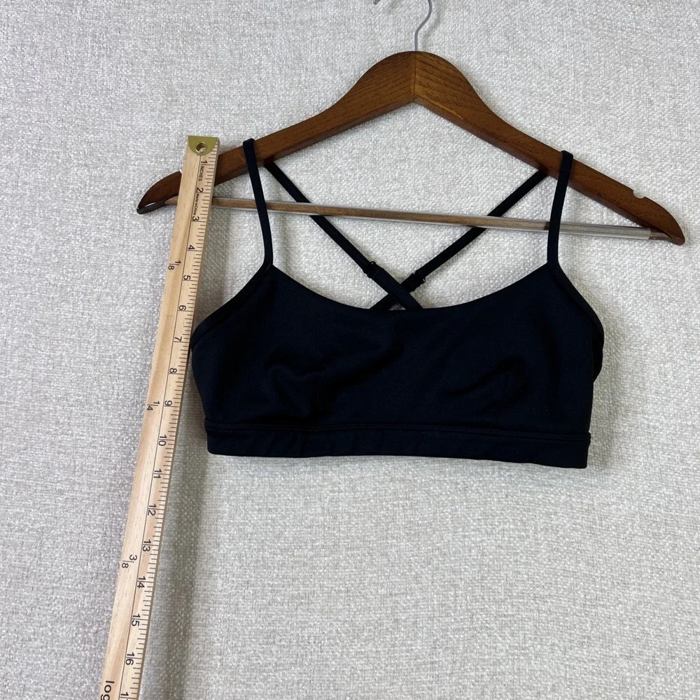 Alo Yoga Airlift Intrigue Bra Women's Small Black Strappy Sports Bra